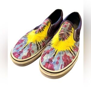 Van's Off the Wall Mysterioso Tie-Dye Slip On Shoes Mens size 10.5 EU 44